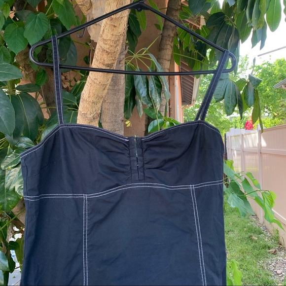 Black dress with white stitching. - Picture 4 of 5